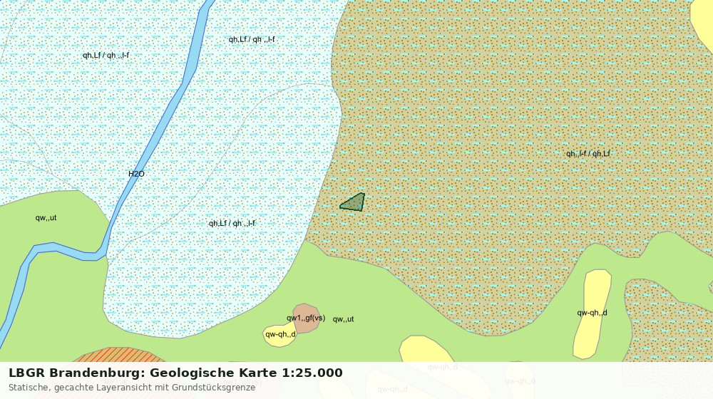 Statische Kartenansicht: LBGR Brandenburg: Geologische Karte 1:25.000