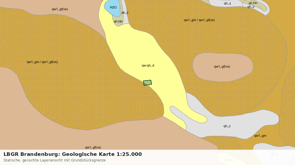 Statische Kartenansicht: LBGR Brandenburg: Geologische Karte 1:25.000