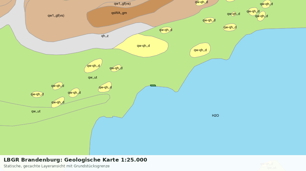 Statische Kartenansicht: LBGR Brandenburg: Geologische Karte 1:25.000