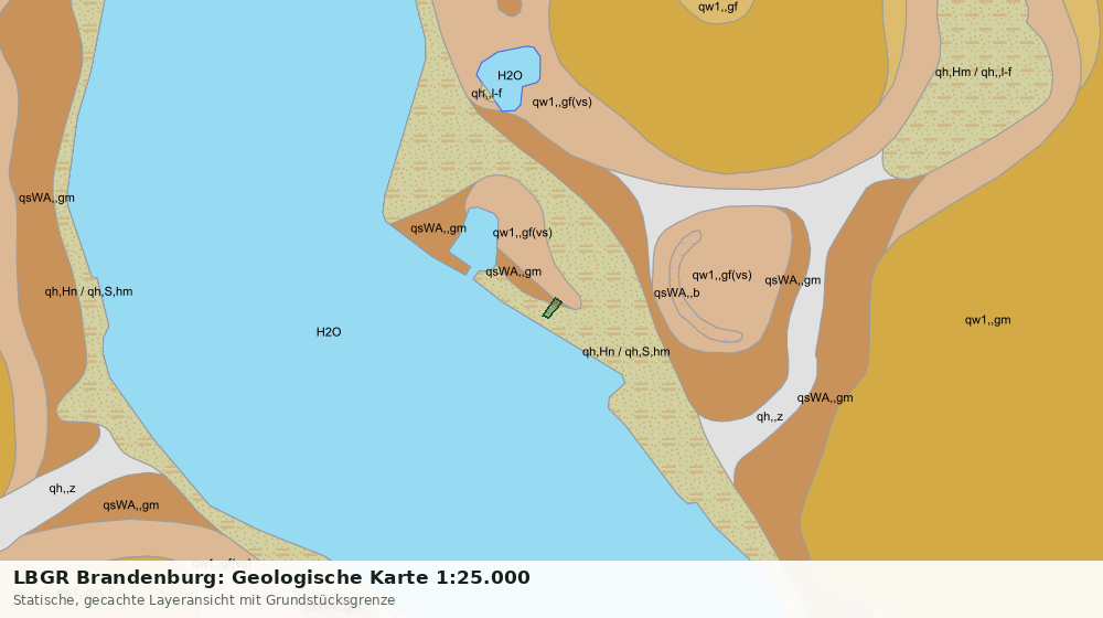 Statische Kartenansicht: LBGR Brandenburg: Geologische Karte 1:25.000