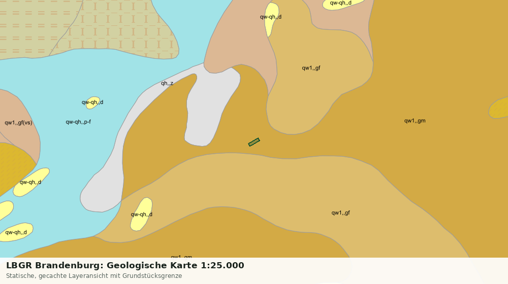 Statische Kartenansicht: LBGR Brandenburg: Geologische Karte 1:25.000