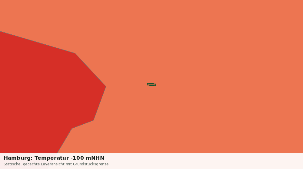 Statische Kartenansicht: Hamburg: Temperatur -100 mNHN