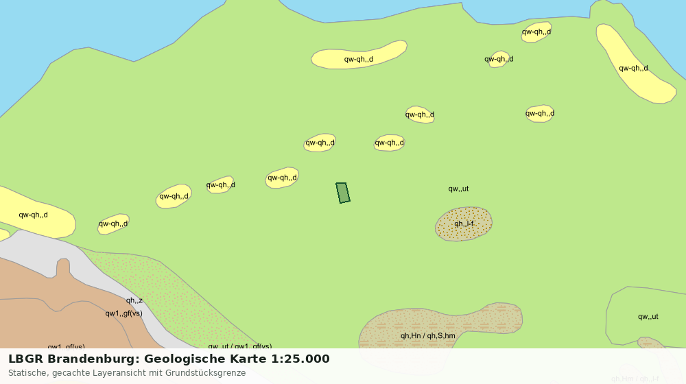 Statische Kartenansicht: LBGR Brandenburg: Geologische Karte 1:25.000