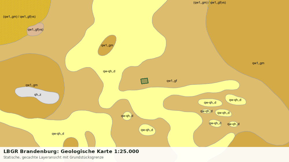 Statische Kartenansicht: LBGR Brandenburg: Geologische Karte 1:25.000