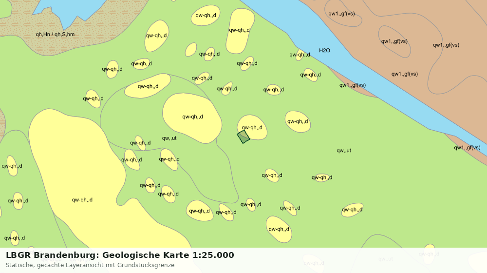Statische Kartenansicht: LBGR Brandenburg: Geologische Karte 1:25.000