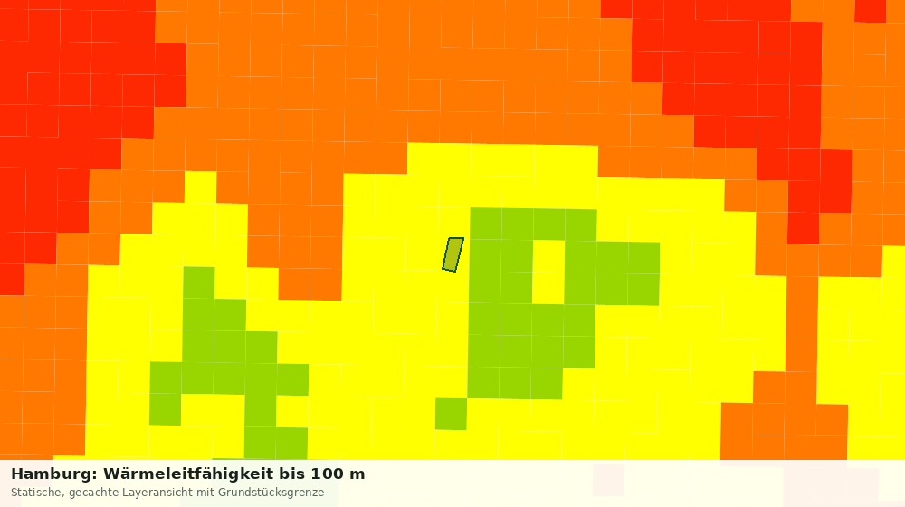 Statische Kartenansicht: Hamburg: Wärmeleitfähigkeit bis 100 m