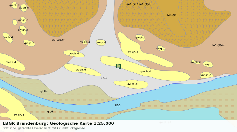 Statische Kartenansicht: LBGR Brandenburg: Geologische Karte 1:25.000
