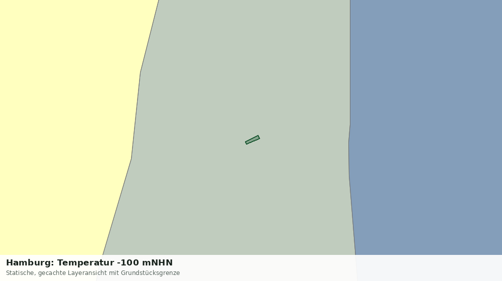 Statische Kartenansicht: Hamburg: Temperatur -100 mNHN