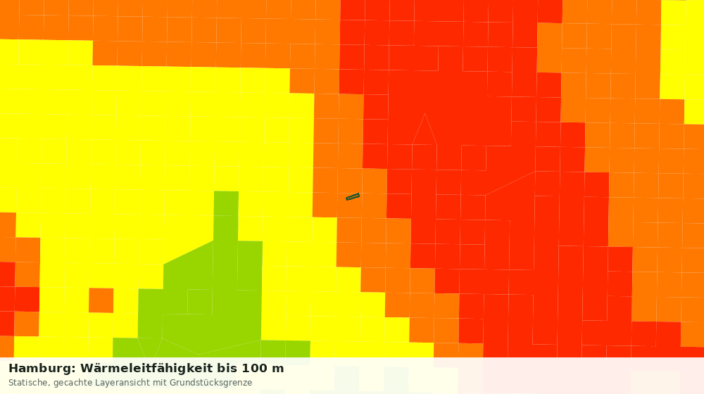 Statische Kartenansicht: Hamburg: Wärmeleitfähigkeit bis 100 m