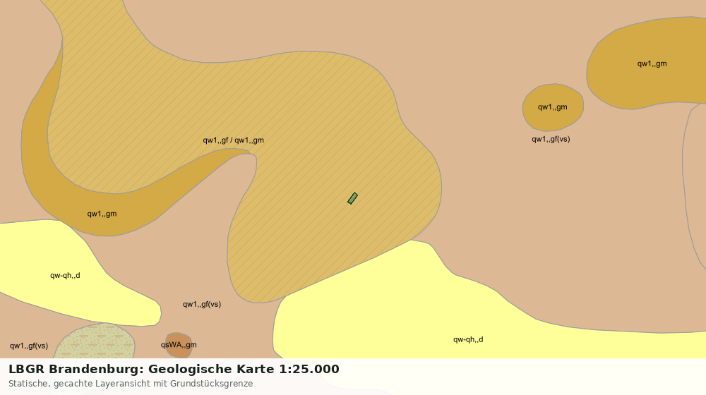 Statische Kartenansicht: LBGR Brandenburg: Geologische Karte 1:25.000
