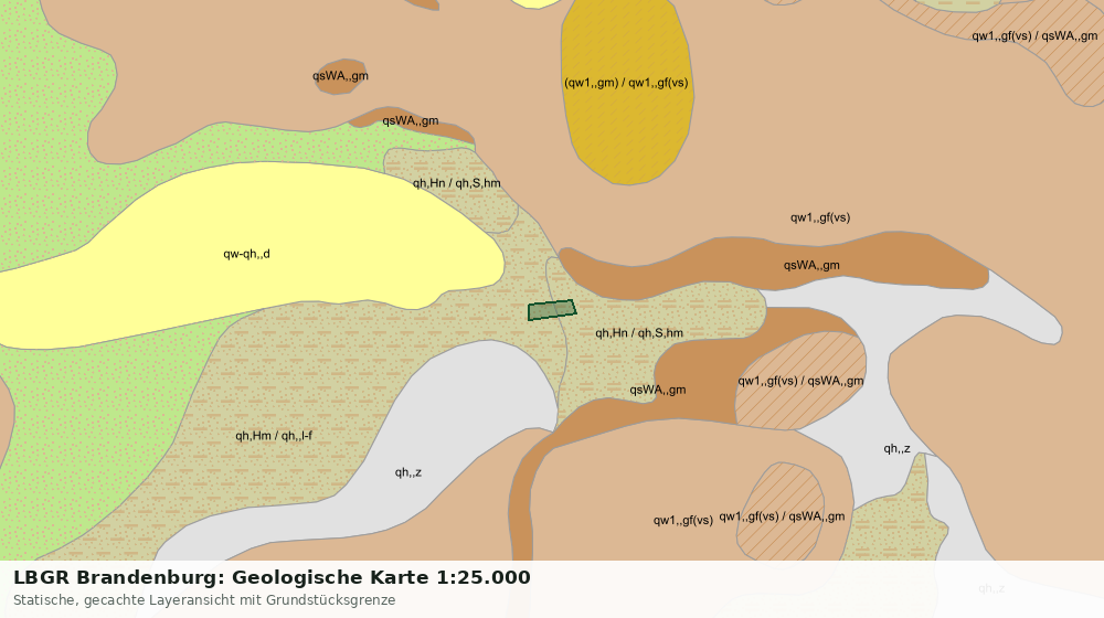 Statische Kartenansicht: LBGR Brandenburg: Geologische Karte 1:25.000