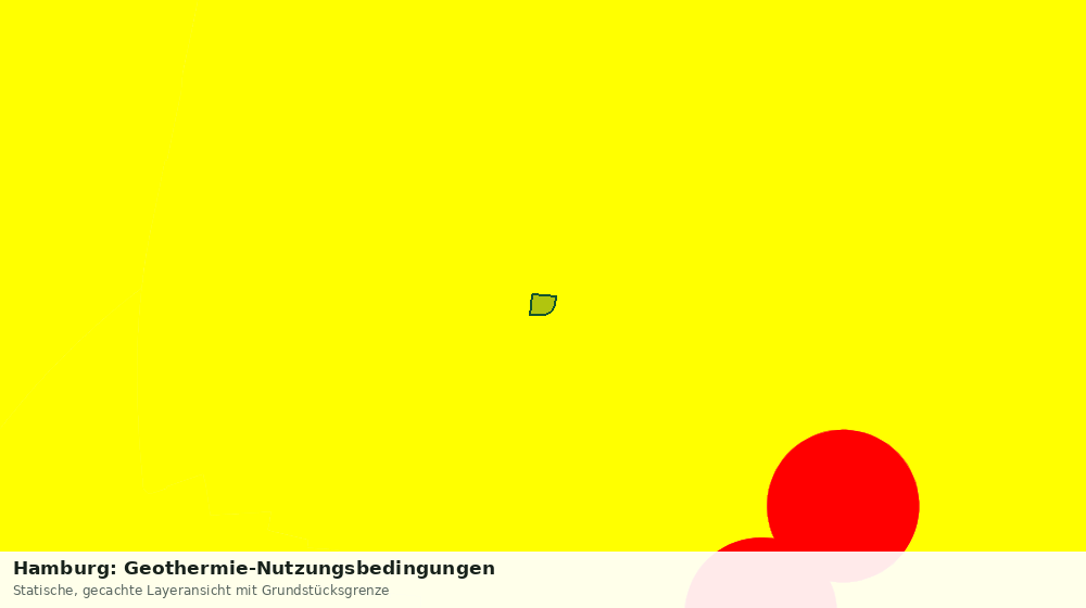 Statische Kartenansicht: Hamburg: Geothermie-Nutzungsbedingungen