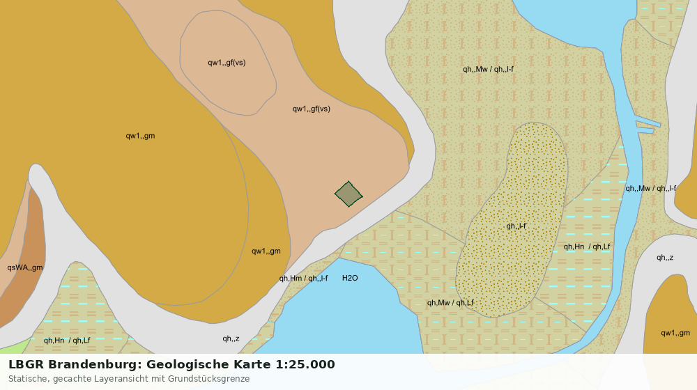 Statische Kartenansicht: LBGR Brandenburg: Geologische Karte 1:25.000