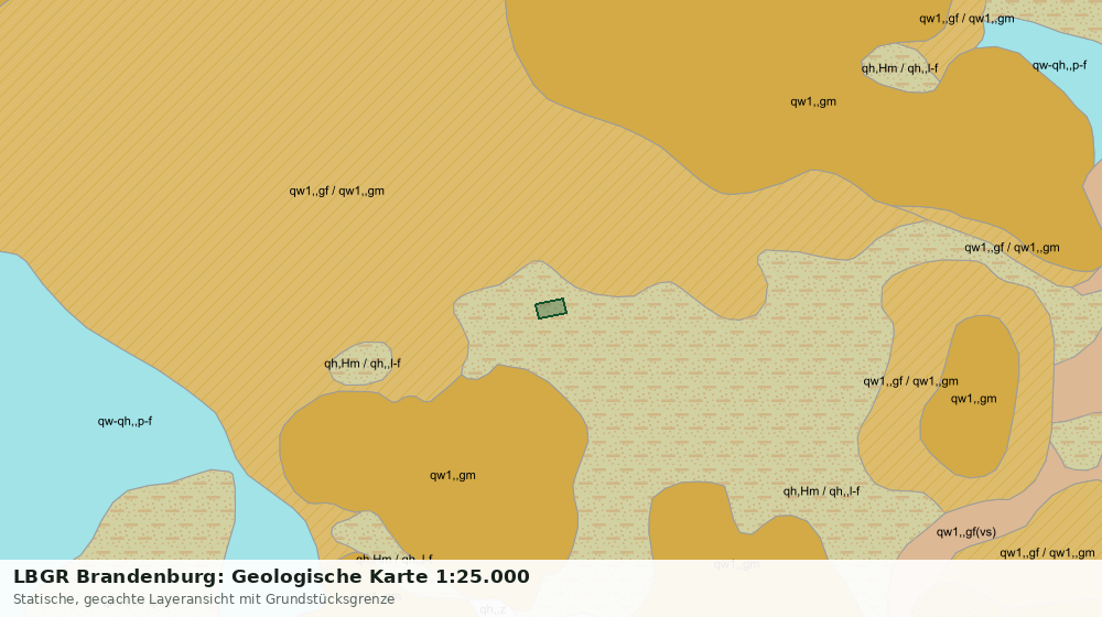 Statische Kartenansicht: LBGR Brandenburg: Geologische Karte 1:25.000