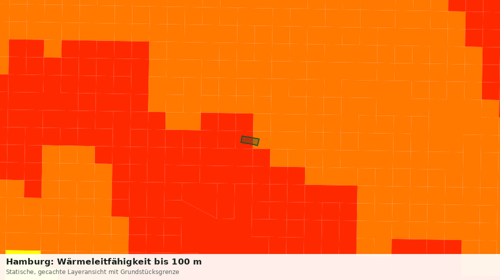 Statische Kartenansicht: Hamburg: Wärmeleitfähigkeit bis 100 m