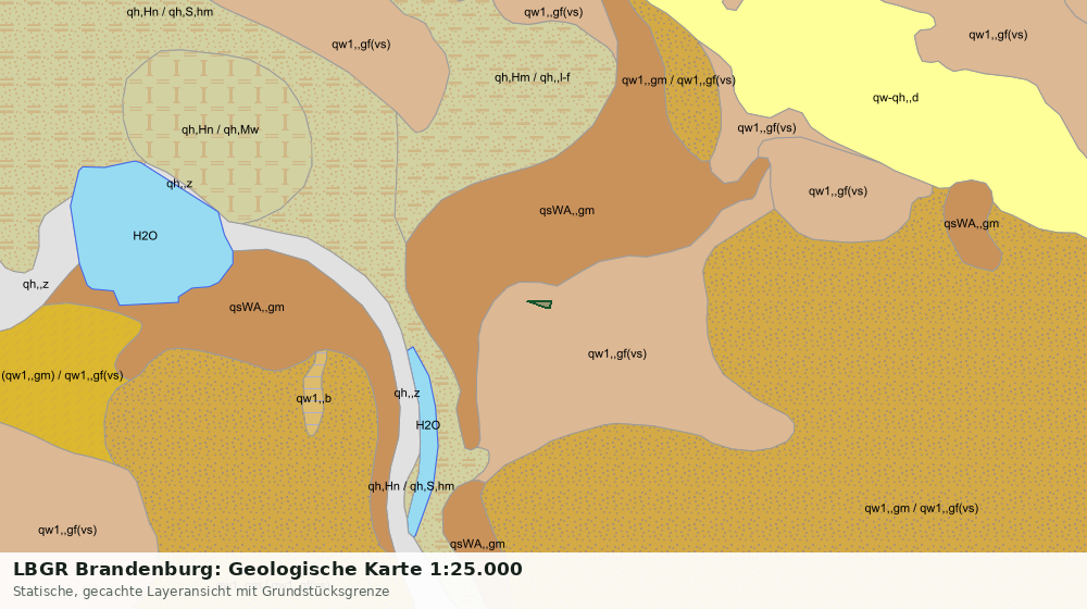 Statische Kartenansicht: LBGR Brandenburg: Geologische Karte 1:25.000