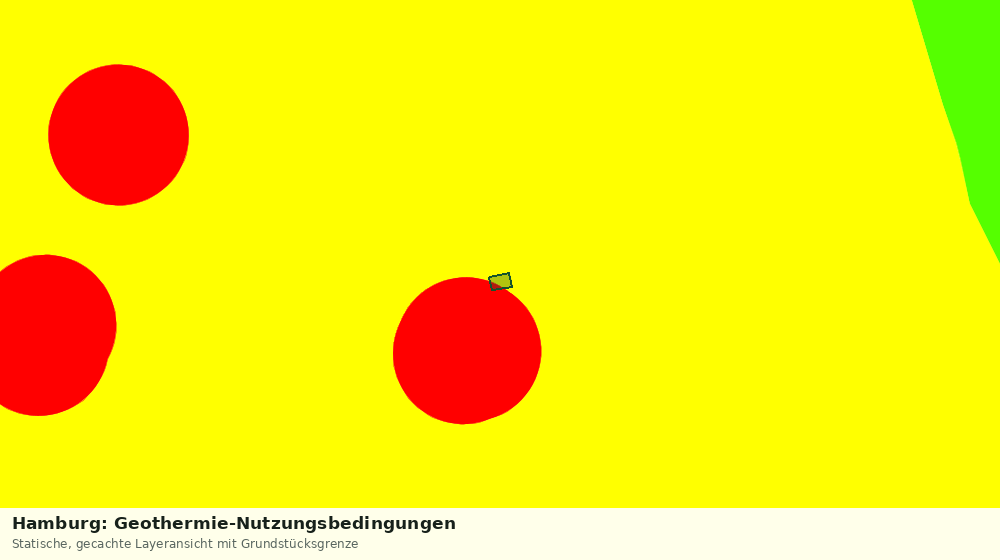 Statische Kartenansicht: Hamburg: Geothermie-Nutzungsbedingungen