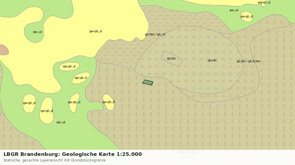 Statische Kartenansicht: LBGR Brandenburg: Geologische Karte 1:25.000