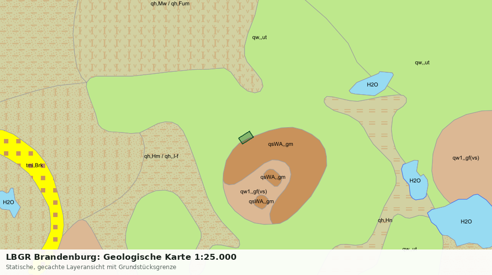 Statische Kartenansicht: LBGR Brandenburg: Geologische Karte 1:25.000