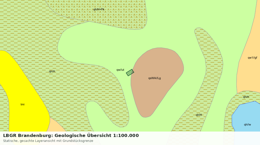 Statische Kartenansicht: LBGR Brandenburg: Geologische Übersicht 1:100.000