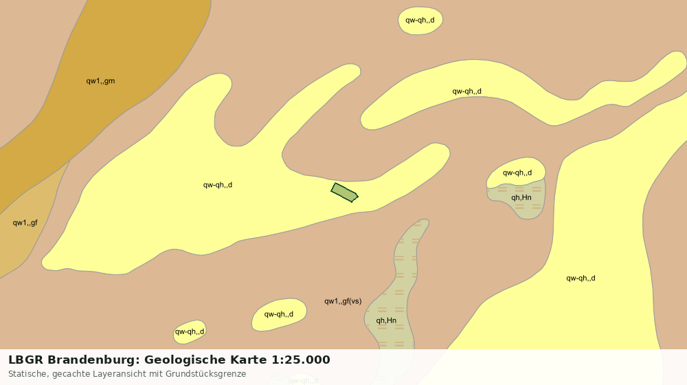 Statische Kartenansicht: LBGR Brandenburg: Geologische Karte 1:25.000