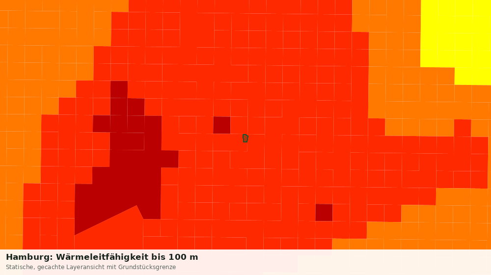 Statische Kartenansicht: Hamburg: Wärmeleitfähigkeit bis 100 m