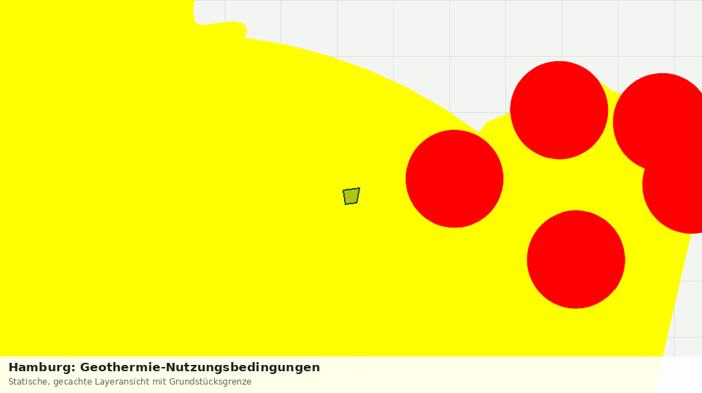 Statische Kartenansicht: Hamburg: Geothermie-Nutzungsbedingungen