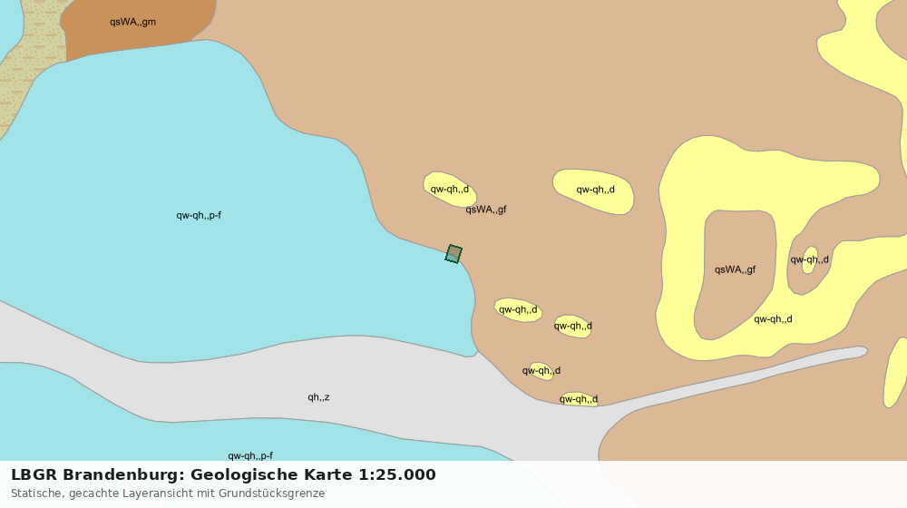 Statische Kartenansicht: LBGR Brandenburg: Geologische Karte 1:25.000