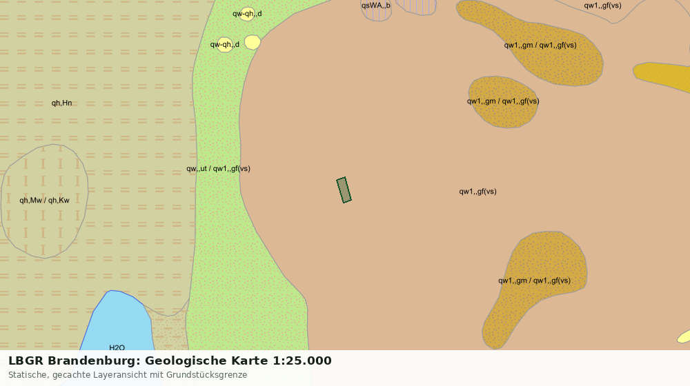 Statische Kartenansicht: LBGR Brandenburg: Geologische Karte 1:25.000