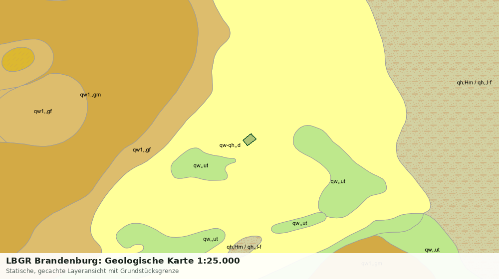 Statische Kartenansicht: LBGR Brandenburg: Geologische Karte 1:25.000