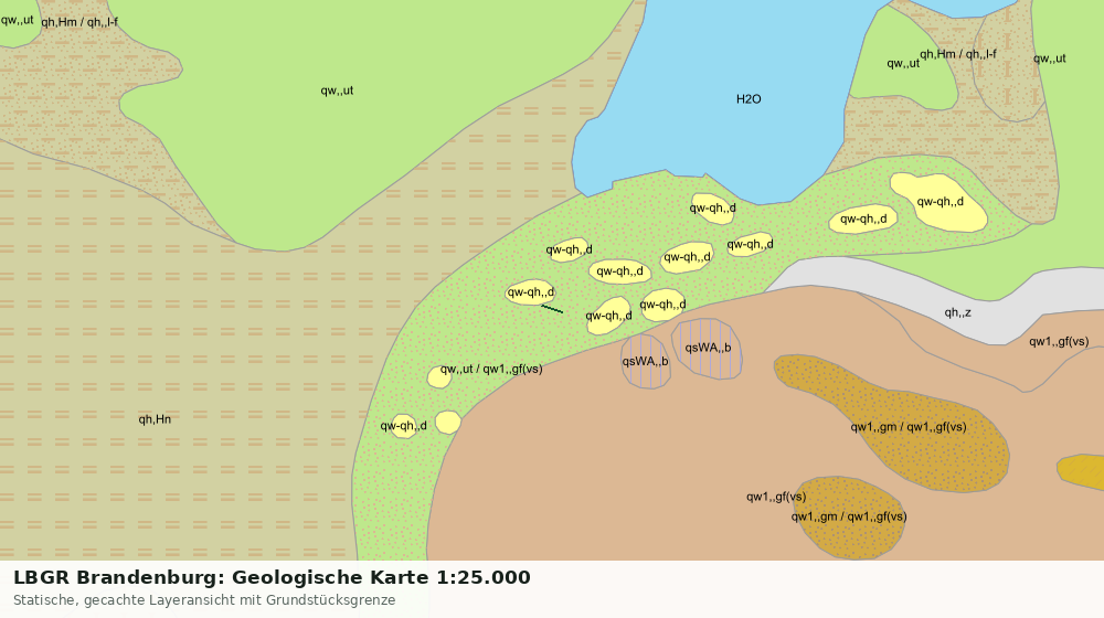 Statische Kartenansicht: LBGR Brandenburg: Geologische Karte 1:25.000