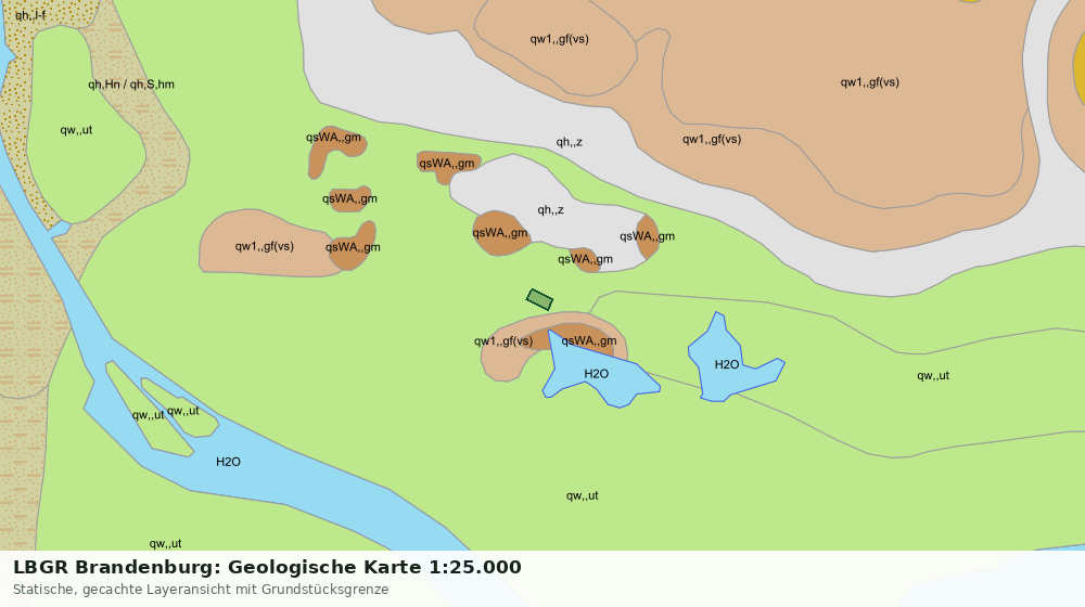 Statische Kartenansicht: LBGR Brandenburg: Geologische Karte 1:25.000