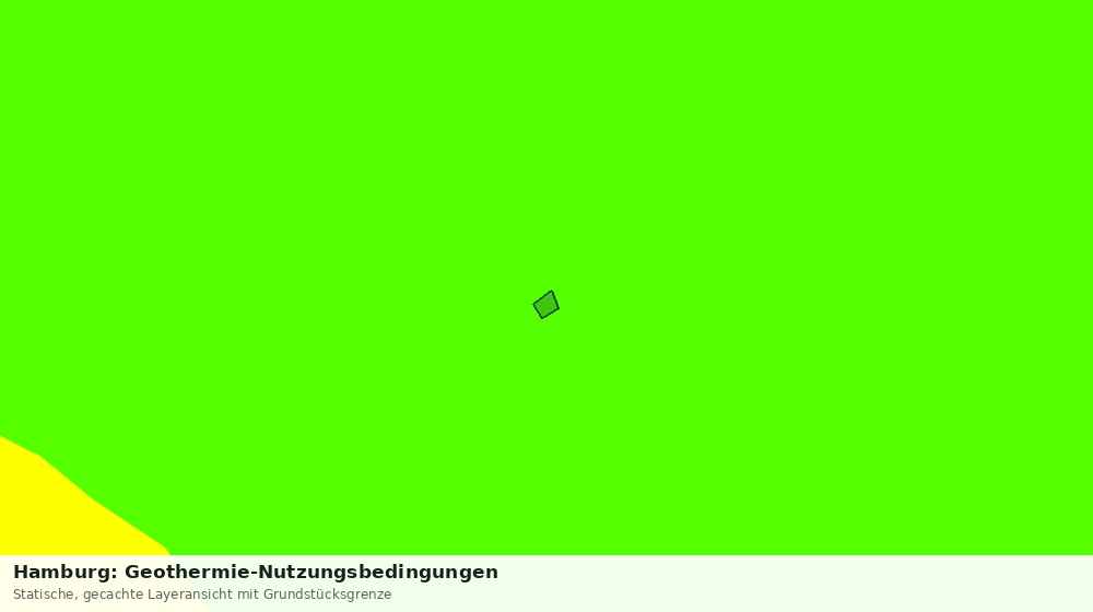 Statische Kartenansicht: Hamburg: Geothermie-Nutzungsbedingungen
