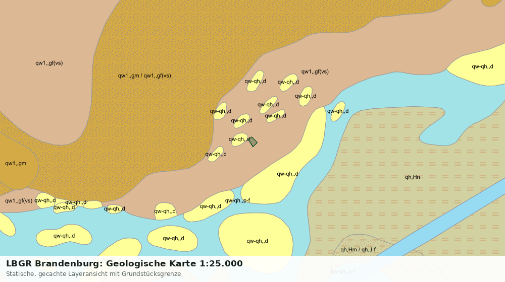 Statische Kartenansicht: LBGR Brandenburg: Geologische Karte 1:25.000
