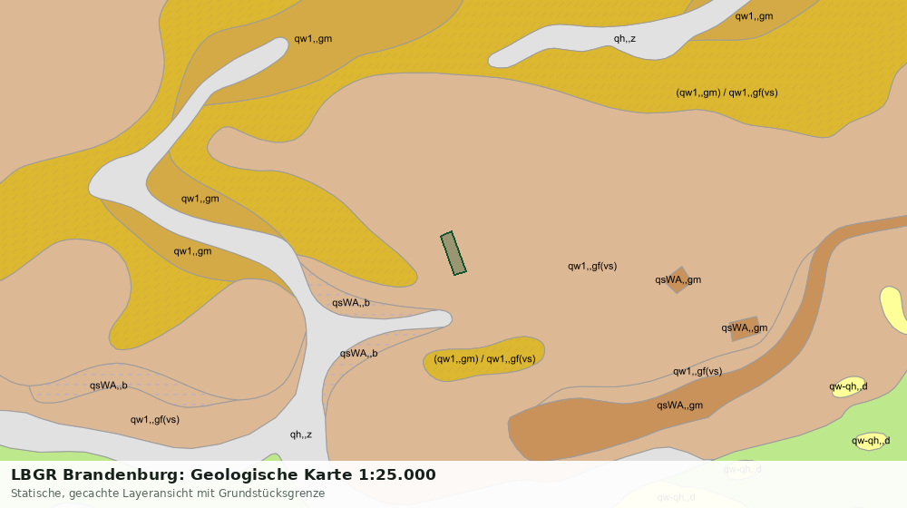 Statische Kartenansicht: LBGR Brandenburg: Geologische Karte 1:25.000
