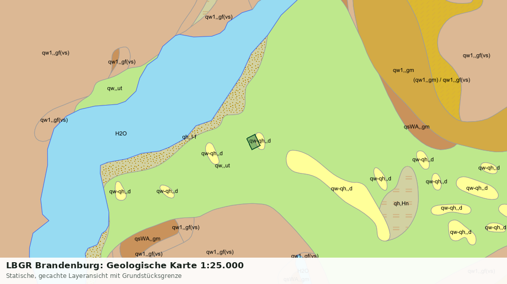 Statische Kartenansicht: LBGR Brandenburg: Geologische Karte 1:25.000