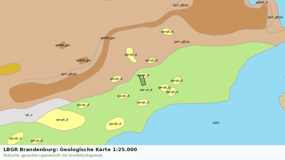 Statische Kartenansicht: LBGR Brandenburg: Geologische Karte 1:25.000