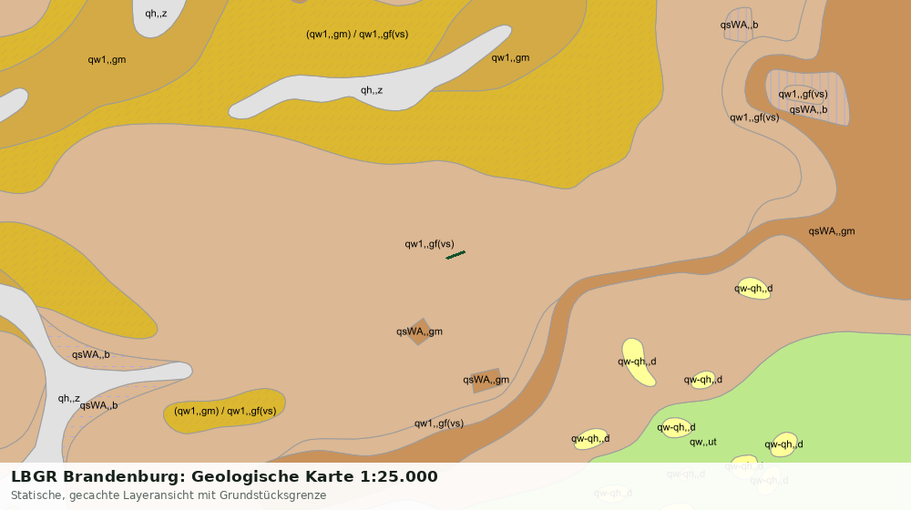 Statische Kartenansicht: LBGR Brandenburg: Geologische Karte 1:25.000