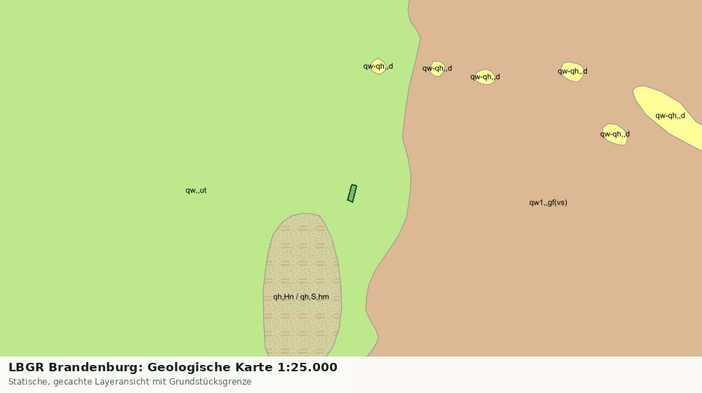 Statische Kartenansicht: LBGR Brandenburg: Geologische Karte 1:25.000