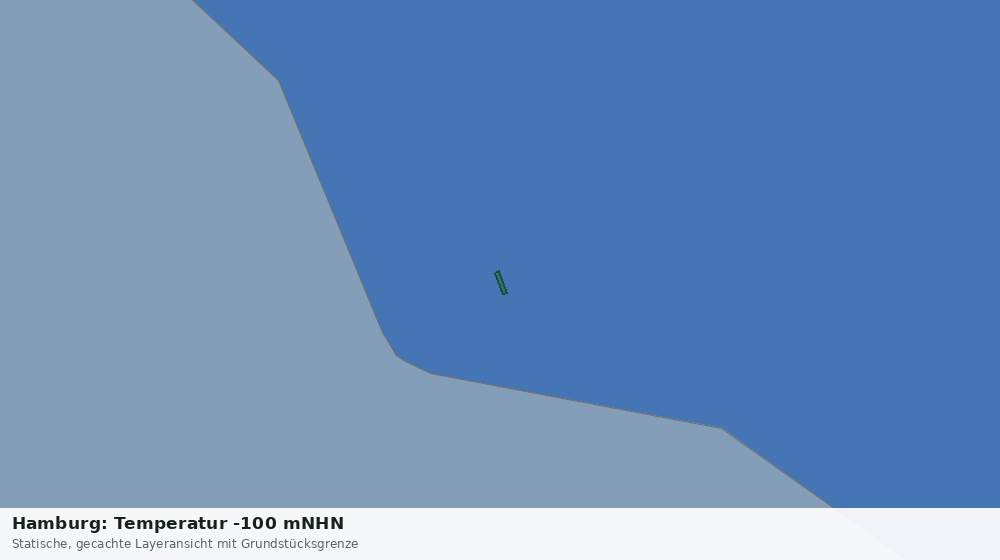 Statische Kartenansicht: Hamburg: Temperatur -100 mNHN