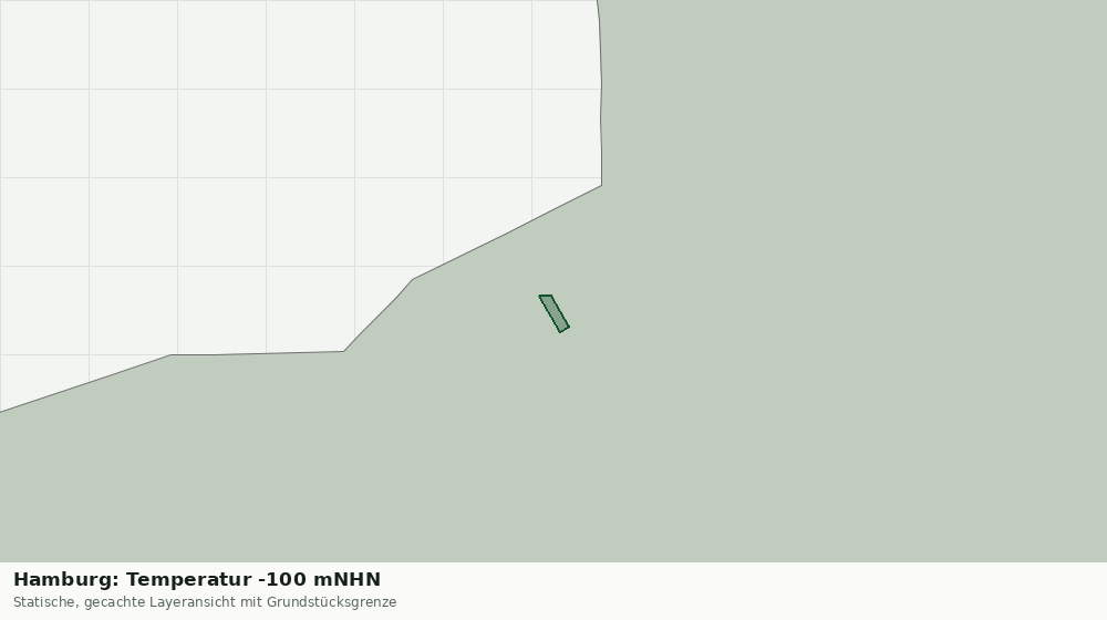 Statische Kartenansicht: Hamburg: Temperatur -100 mNHN