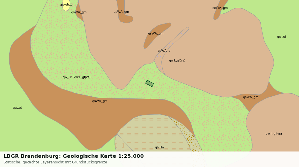 Statische Kartenansicht: LBGR Brandenburg: Geologische Karte 1:25.000