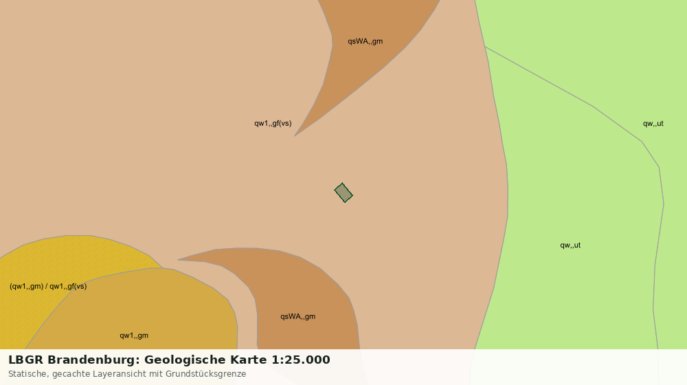 Statische Kartenansicht: LBGR Brandenburg: Geologische Karte 1:25.000