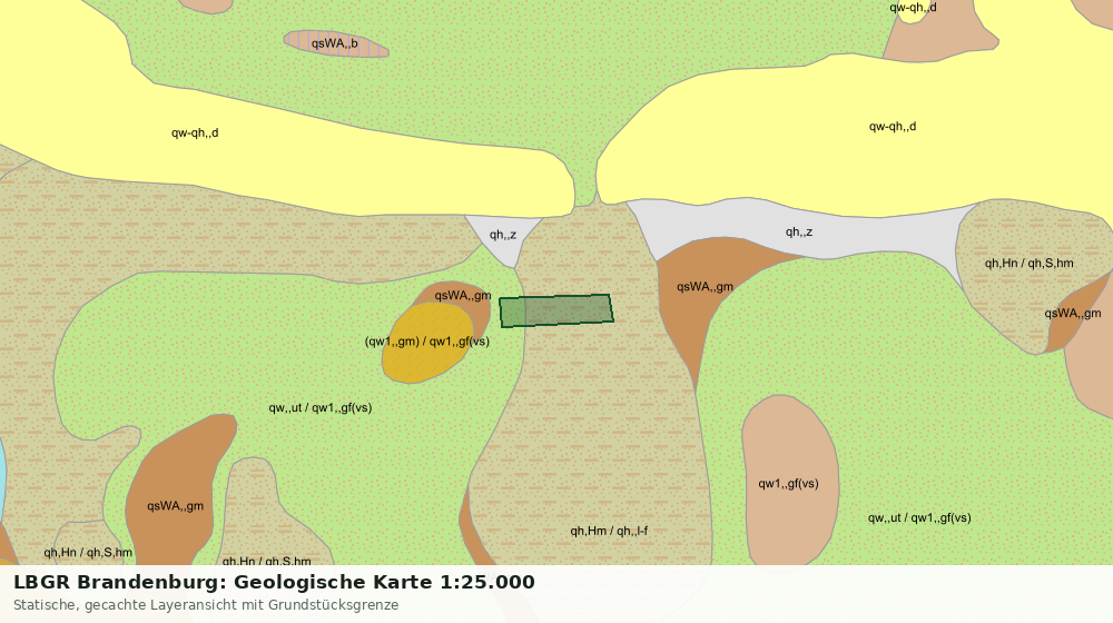 Statische Kartenansicht: LBGR Brandenburg: Geologische Karte 1:25.000