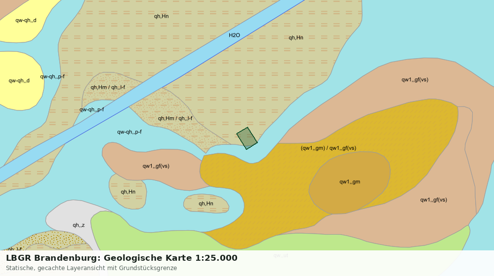 Statische Kartenansicht: LBGR Brandenburg: Geologische Karte 1:25.000