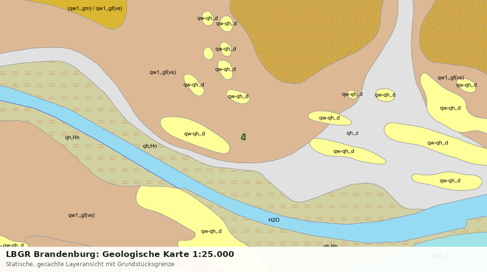 Statische Kartenansicht: LBGR Brandenburg: Geologische Karte 1:25.000