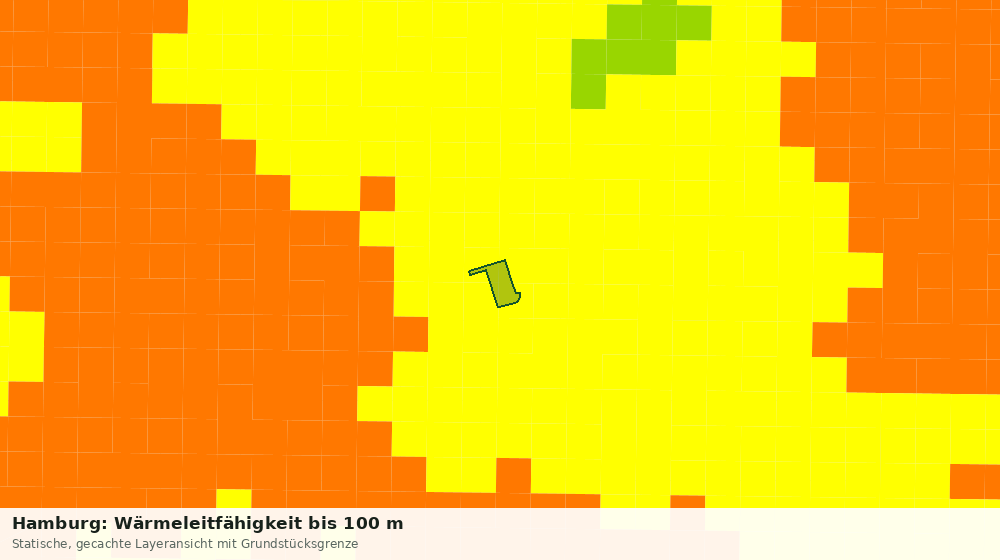 Statische Kartenansicht: Hamburg: Wärmeleitfähigkeit bis 100 m
