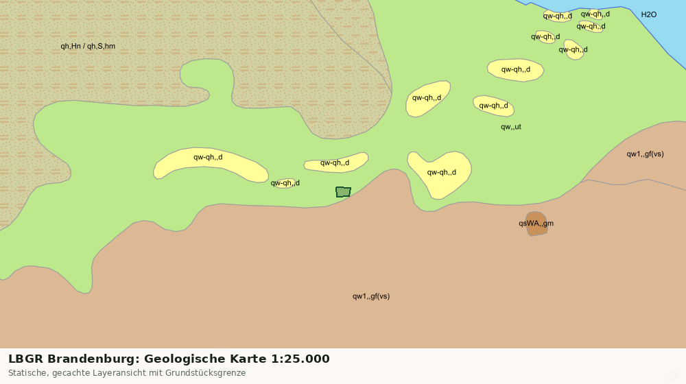 Statische Kartenansicht: LBGR Brandenburg: Geologische Karte 1:25.000