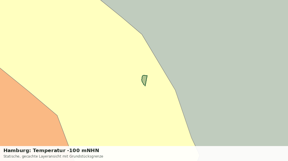 Statische Kartenansicht: Hamburg: Temperatur -100 mNHN