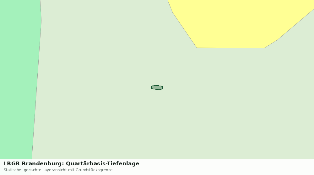 Statische Kartenansicht: LBGR Brandenburg: Quartärbasis-Tiefenlage